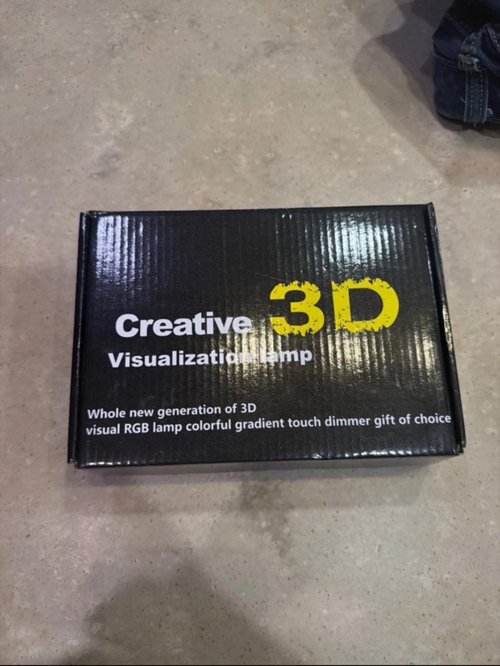 Creative 3D Visualization Lamp - Black